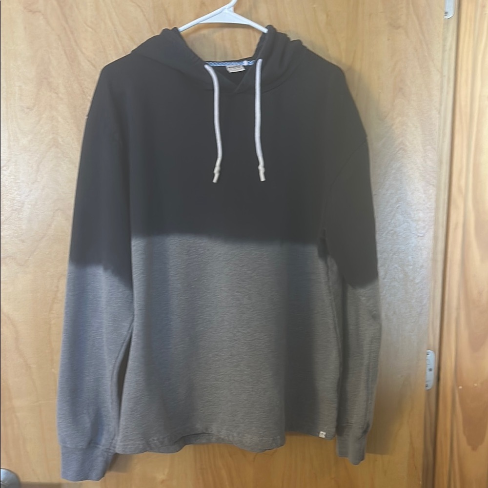 Reverse Threads Navy to Light Blue Ombré Hooded Sweater